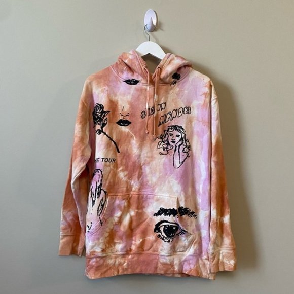 Shawn Mendes “The tour” tie dye Pull over Embroidered Concert hoodie - Picture 1 of 9